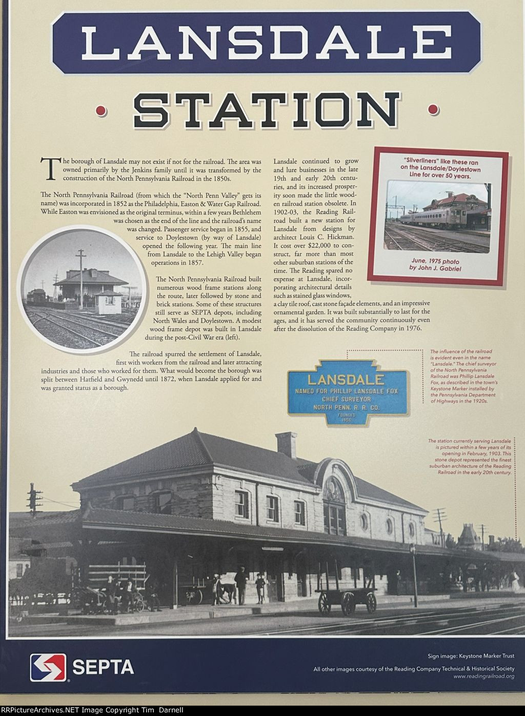 Lansdale station history poster
